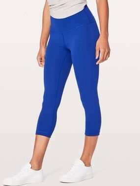 Lululemon Wunder Under Crop Hi-Rise 21” Inseam Jet Stream